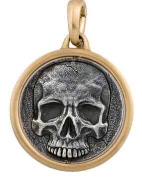 DAVID YURMAN TWO-TONE 18K LIFE & DEATH DUALITY MEMENTO MORI AMULET